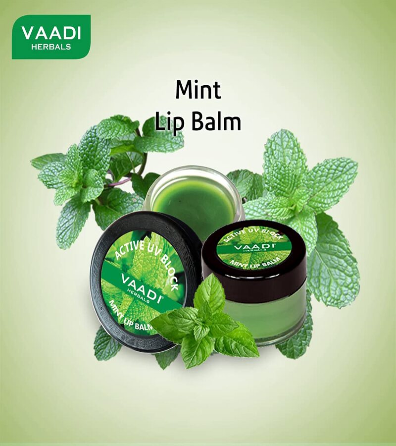 Vaadi Herbals + lips + Lip Balm - Mint + Pack of 8 + online