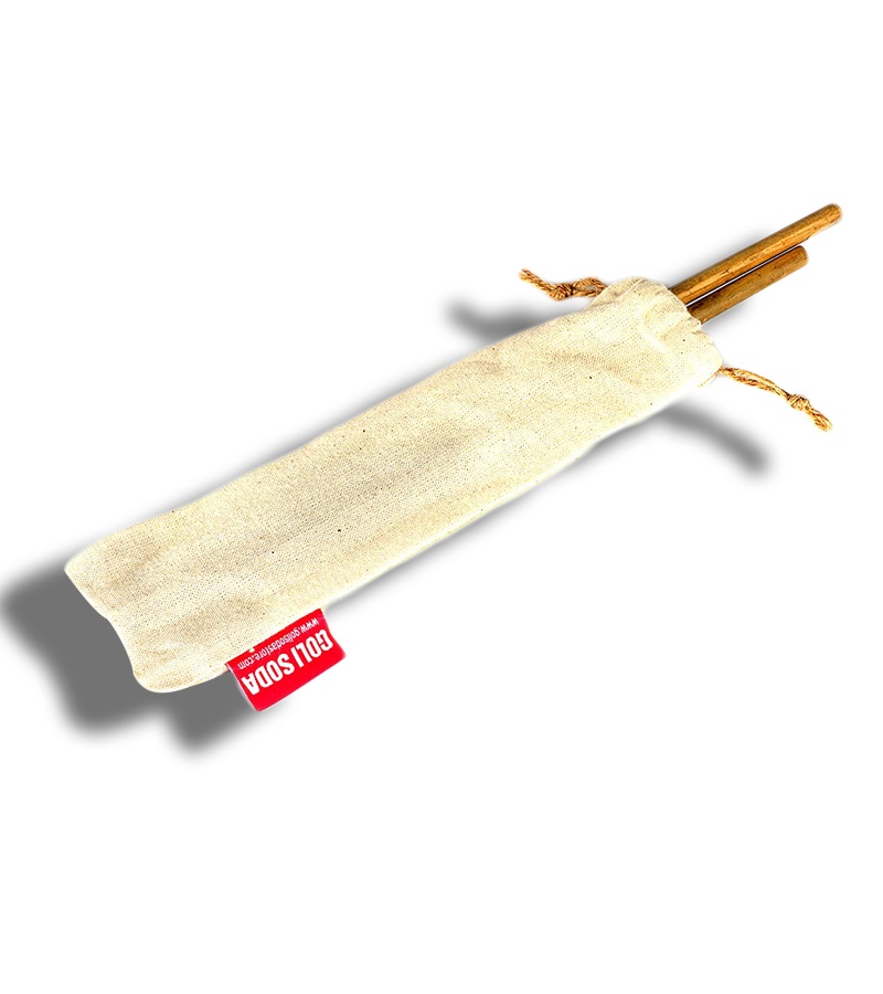 Goli Soda + accessories + Reusable Bamboo Straws + Set of 2 + discount