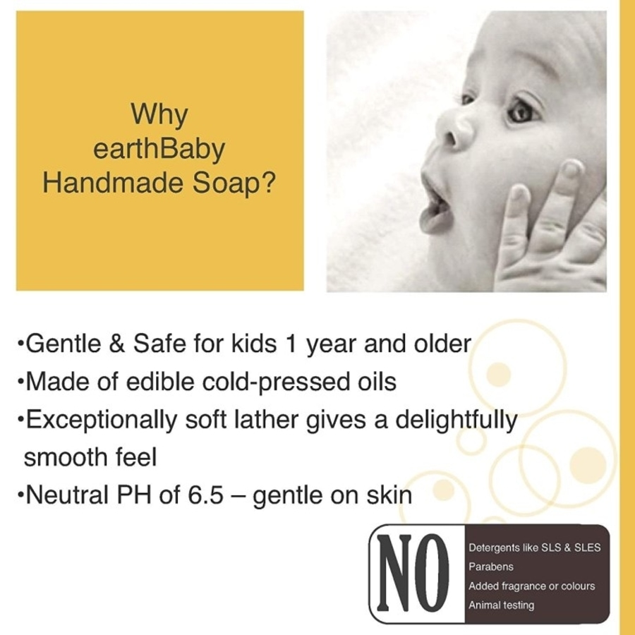 earthBaby + soaps + liquid handwash + Handmade Milk & Sandal Soap, for kids 1 year and above, 100g, Pack of 3 + 3*100g + deal