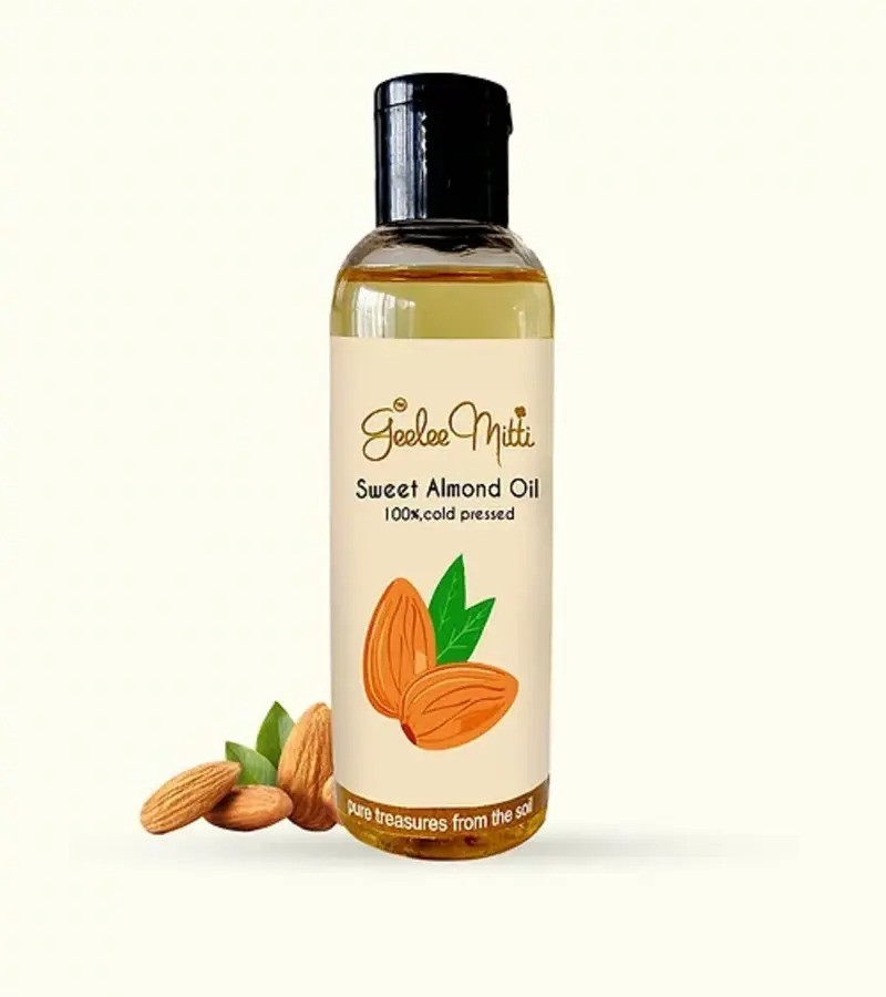Geeleemitti + ayurvedic oils + Cold Pressed Sweet Almond Carrier Oil + 100ml + buy
