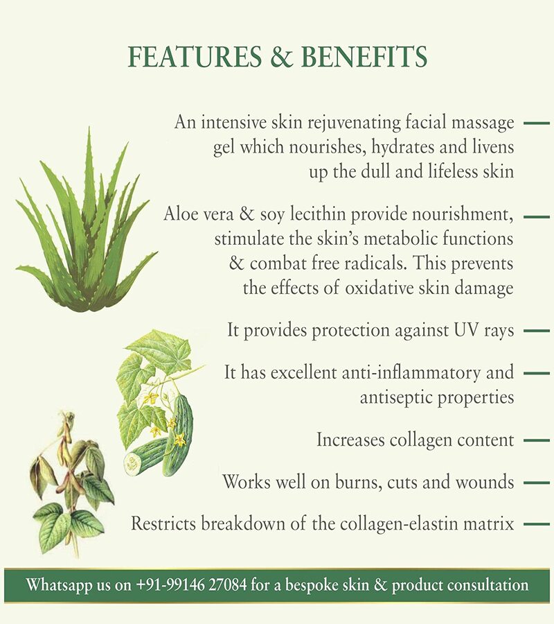 Just Herbs + toners + mists + Aloe Vera Facial Massage Gel + 100gram + deal