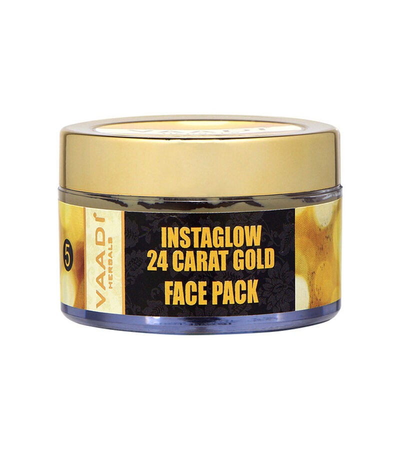Vaadi Herbals + peels & masks + 24 Carat Gold Face Pack - Vitamin-E & Lemon Peel + 70g + buy
