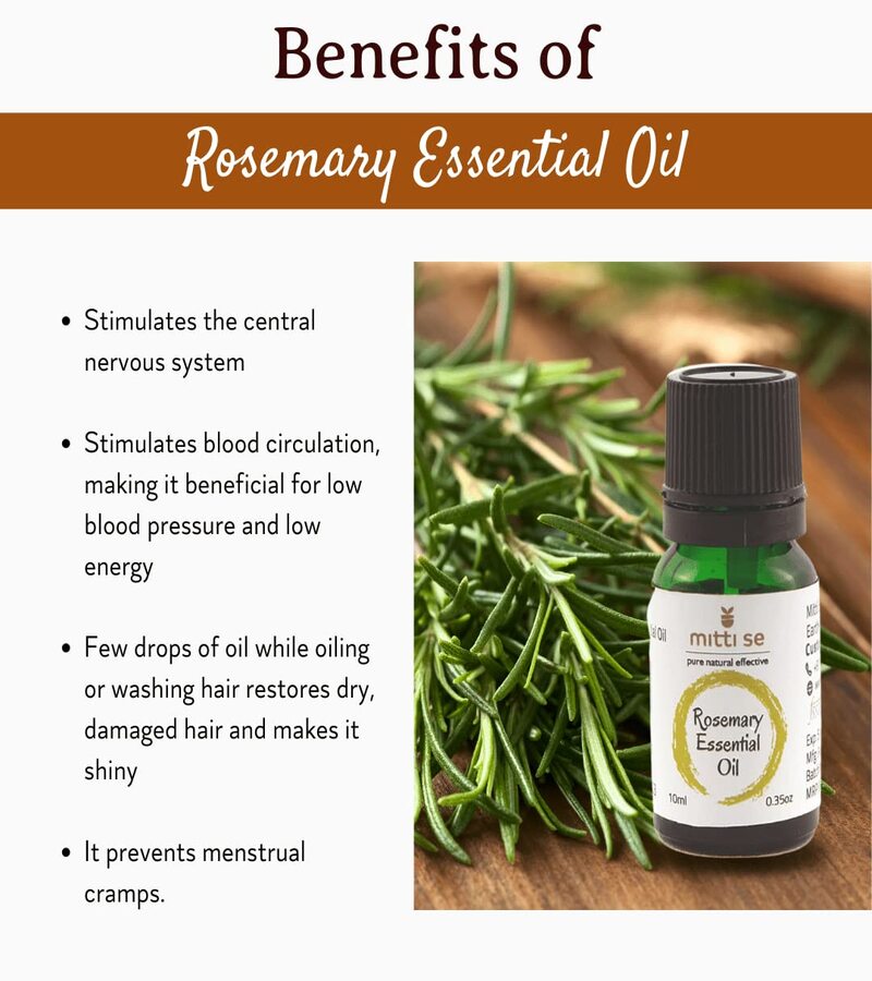 Mitti Se + essential oils + Rosemary Essential Oil + 10ml + discount