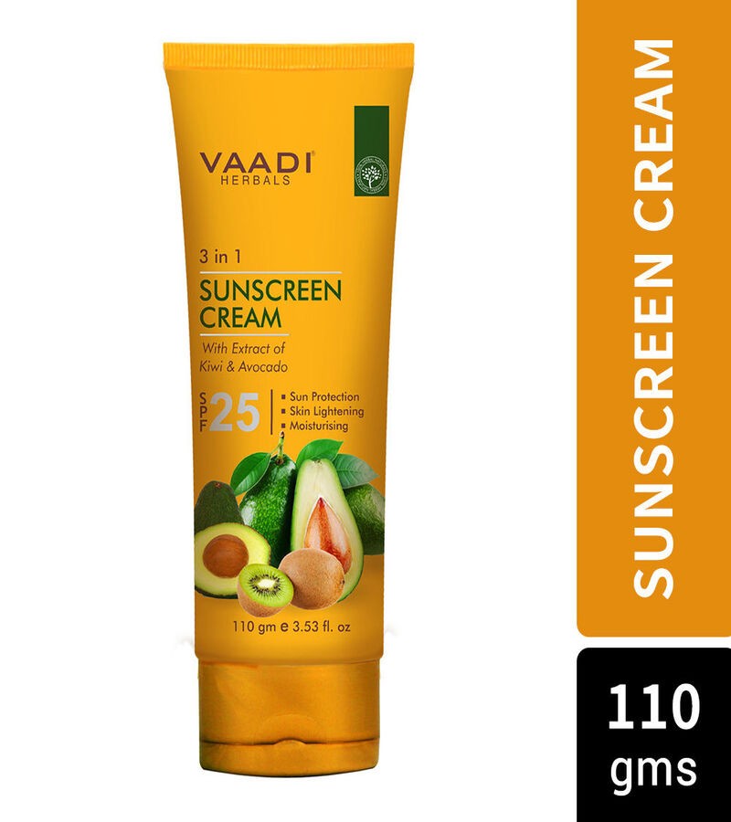 Vaadi Herbals + sun care + Sunscreen Cream Spf-25 with Extracts of Kiwi & Avocado + Pack of 2 + discount