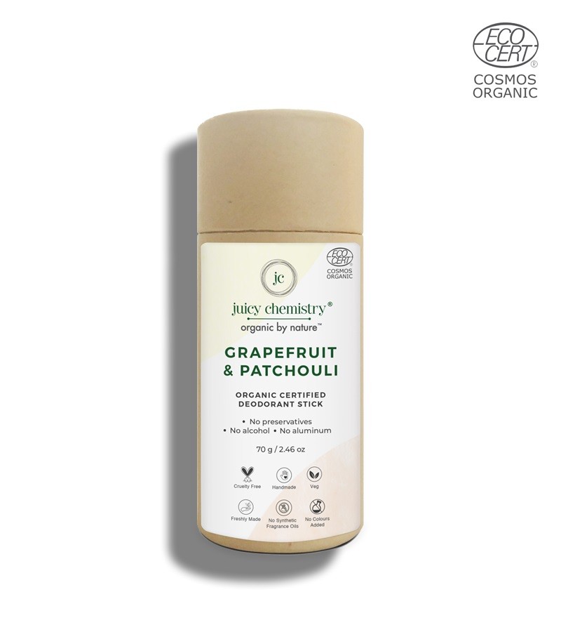 Juicy Chemistry + deodorant + Organic Grapefruit & Patchouli Deodorant Stick + 70gm + buy
