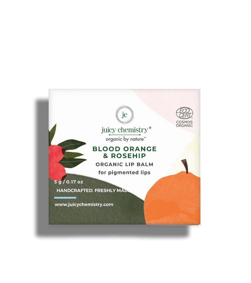 Juicy Chemistry + lip balms & butters + Organic Blood Orange & Rosehip Lip Balm + 5 gm + deal