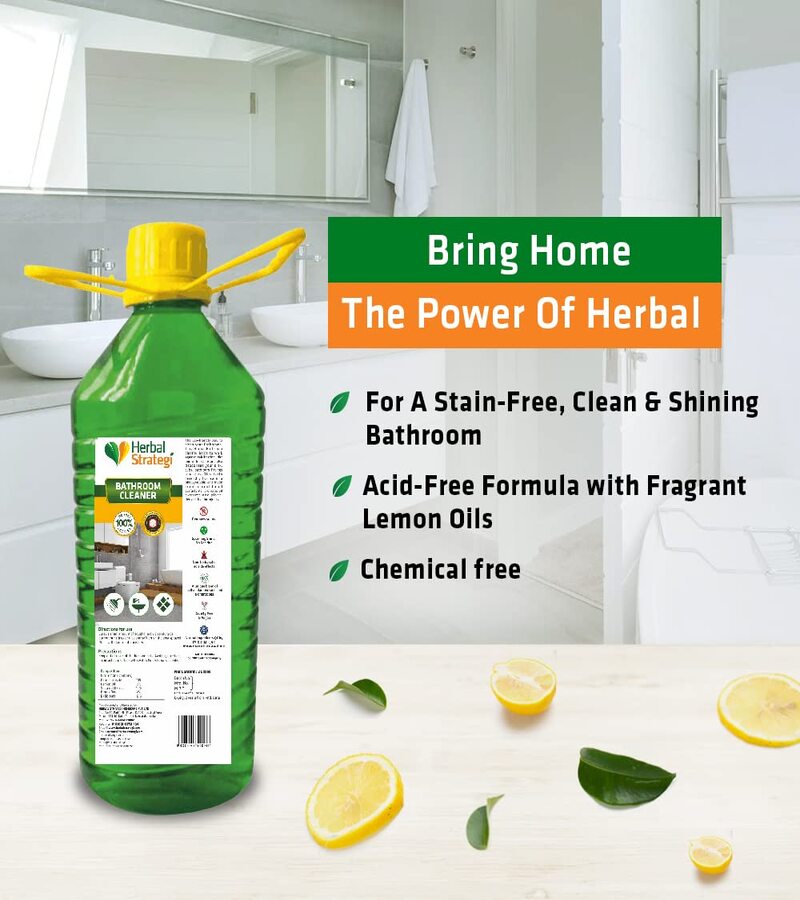 Herbal Strategi + floor + toilet cleaners + Bathroom Cleaner + 2000 ml + deal