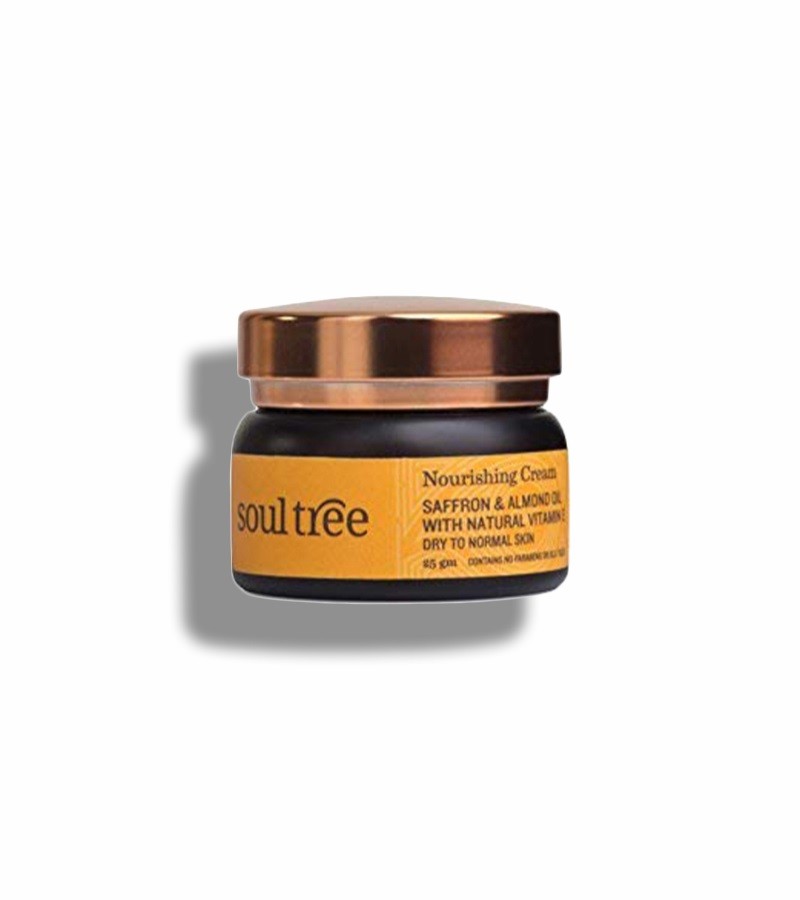 Soultree + face serums + face creams + Nourishing Cream - Saffron & Almond Oil with Natural Vitamin E + 25 gm + buy