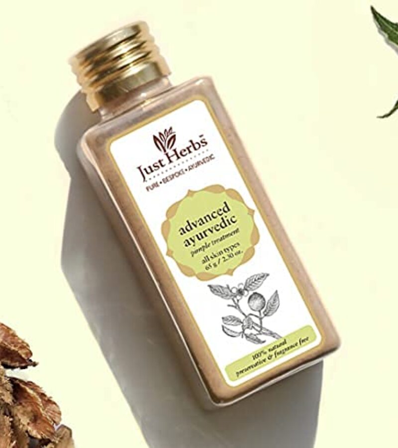 Just Herbs + face serums + face creams + Advanced Ayurvedic Pimple Treatment + 65g + discount