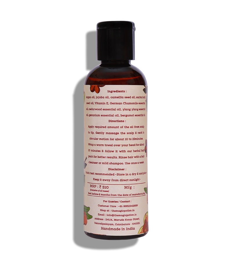 The Magic Potion + hair oil + serum + Aromotherapy Hair Massage oil + 100 ml + shop