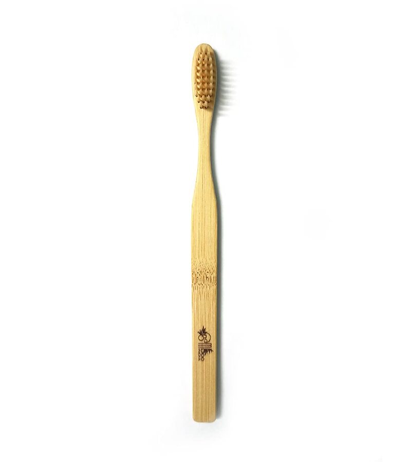 Bamboo India + tools + Bamboo Toothbrush With Soft Charcoal And Soft Natural Bristles + Pack of 4 + shop