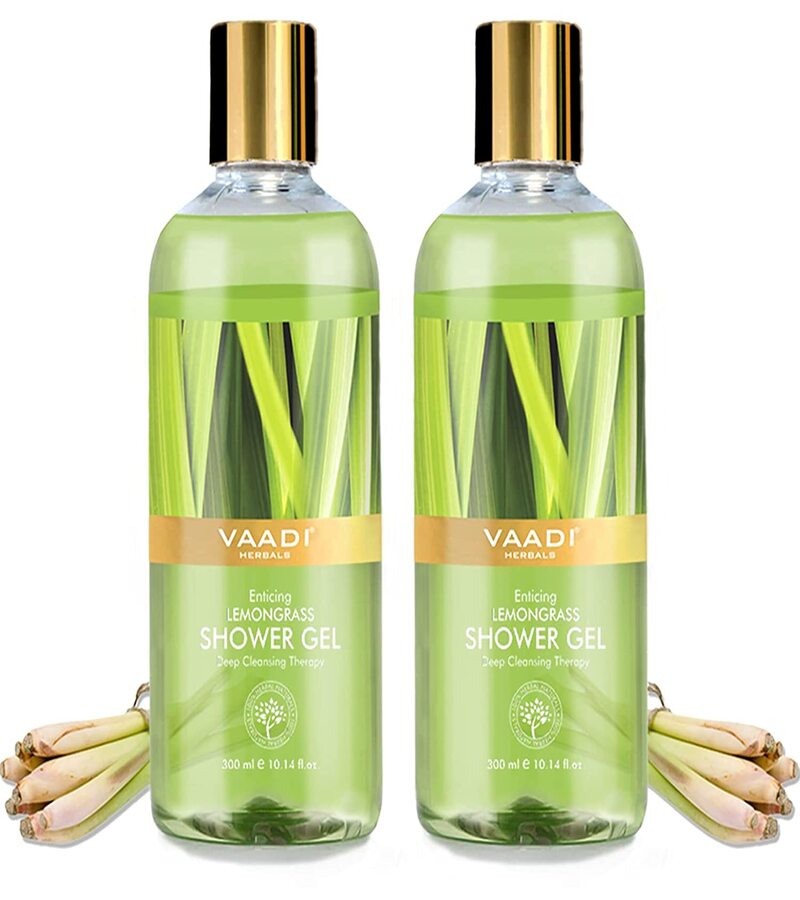 Vaadi Herbals + body wash + Enticing Lemongrass Shower Gel + Pack of 2 + buy