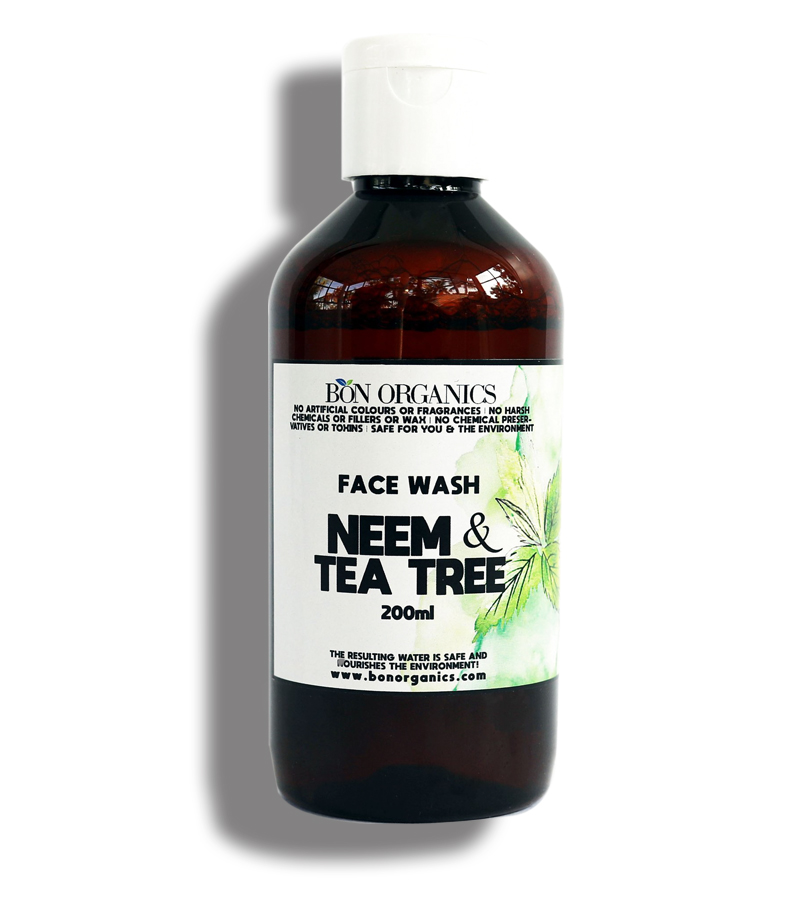Bon Organics + face wash + scrubs + Neem & Tea Tree Face Wash + 200 ml + buy