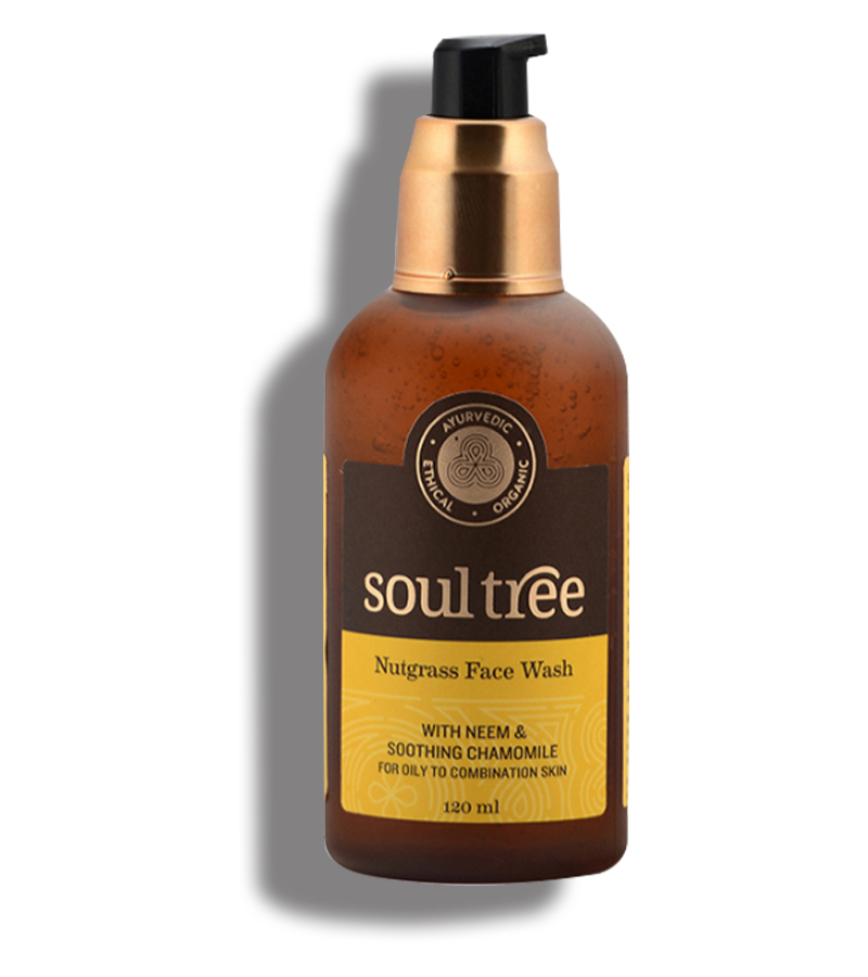 Soultree + face wash + scrubs + Nutgrass Face Wash with Neem & Soothing Chamomile + 120 ml + buy