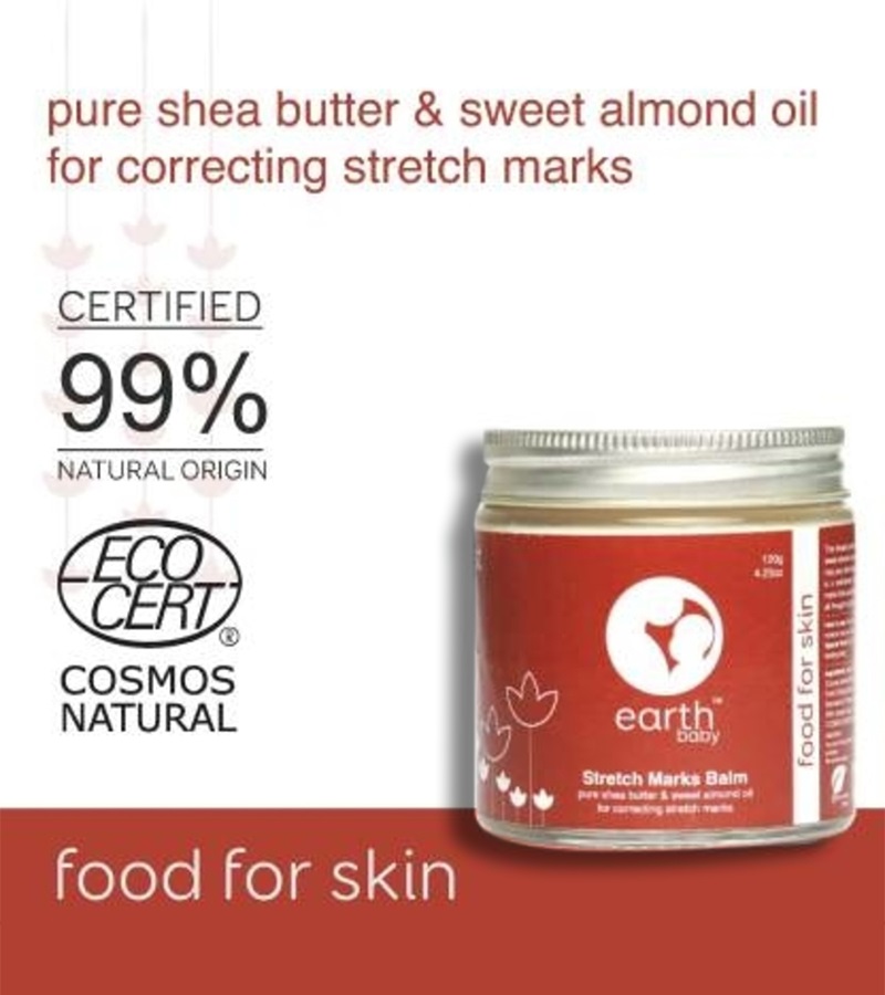 earthBaby + mama creams & oils + Stretch Marks Balm, 99% Certified Natural Origin + 120g + online