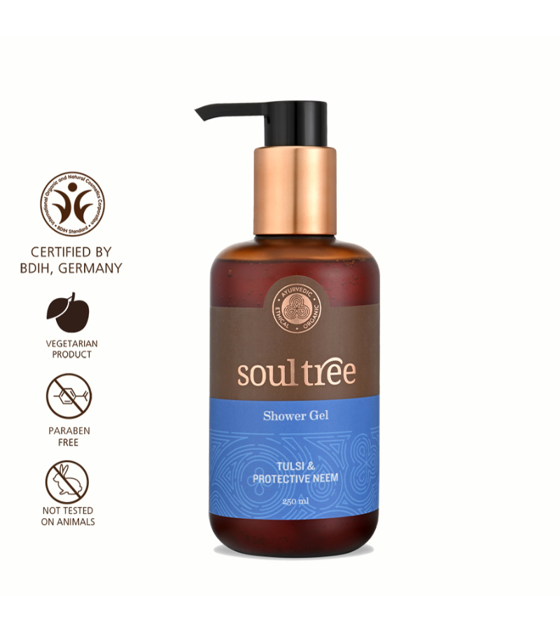 Soultree + body wash + Tulsi & Protective Neem Shower Gel + 250 ml + shop