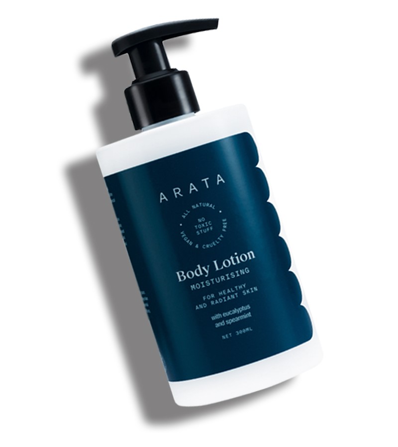 Arata + body butters + creams + Natural Moisturising Body Lotion With Eucalyptus & Spearmint for Men & Women + 300 ML + shop