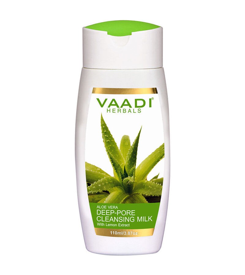 Vaadi Herbals + cleansers + Aloe Vera Deep Pore Cleansing Milk With Lemon Extract + 110ml + buy