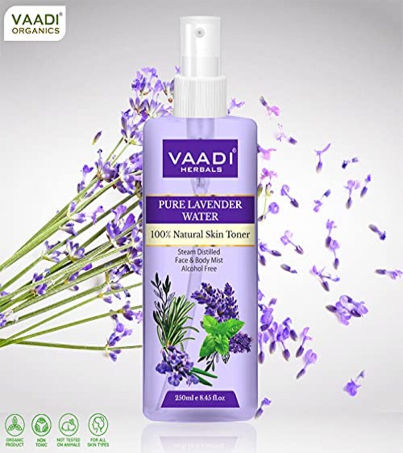 Vaadi Herbals + toners + mists + Rose Water & Lavender Water - 100% Natural & Pure + Pack of 2 + discount