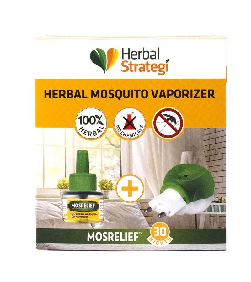 Herbal Strategi + insect repellents + Mosquito Repellent Vaporiser + 40ML + Machine (min 2 qty) + discount