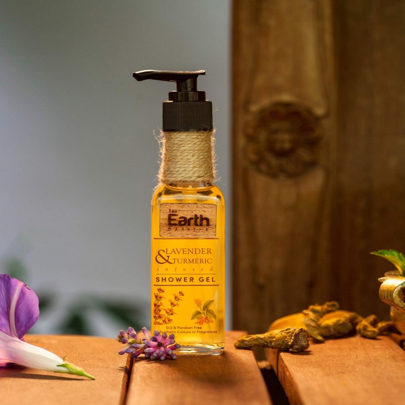 The Earth Reserve + body wash + Lavender & Turmeric Infused  Shower Gel + 100 ml + discount