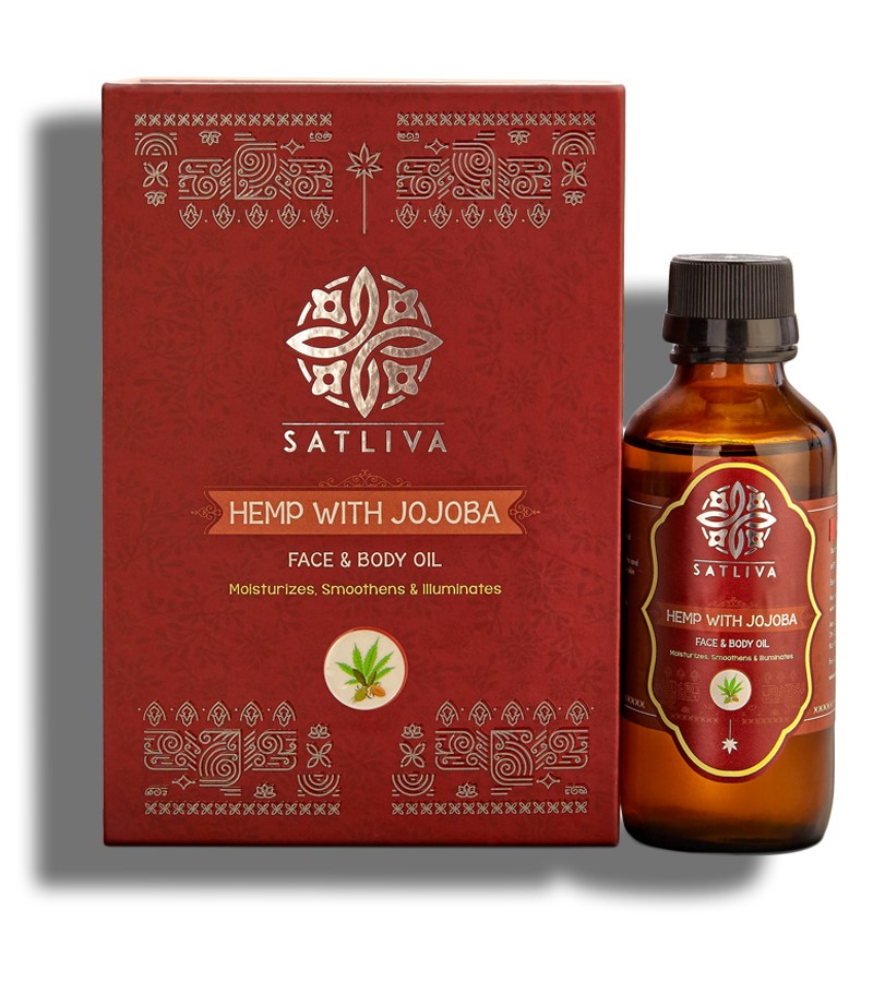 Satliva + face oils + Hemp with Jojoba Face and Body Oil + 100 ml + buy