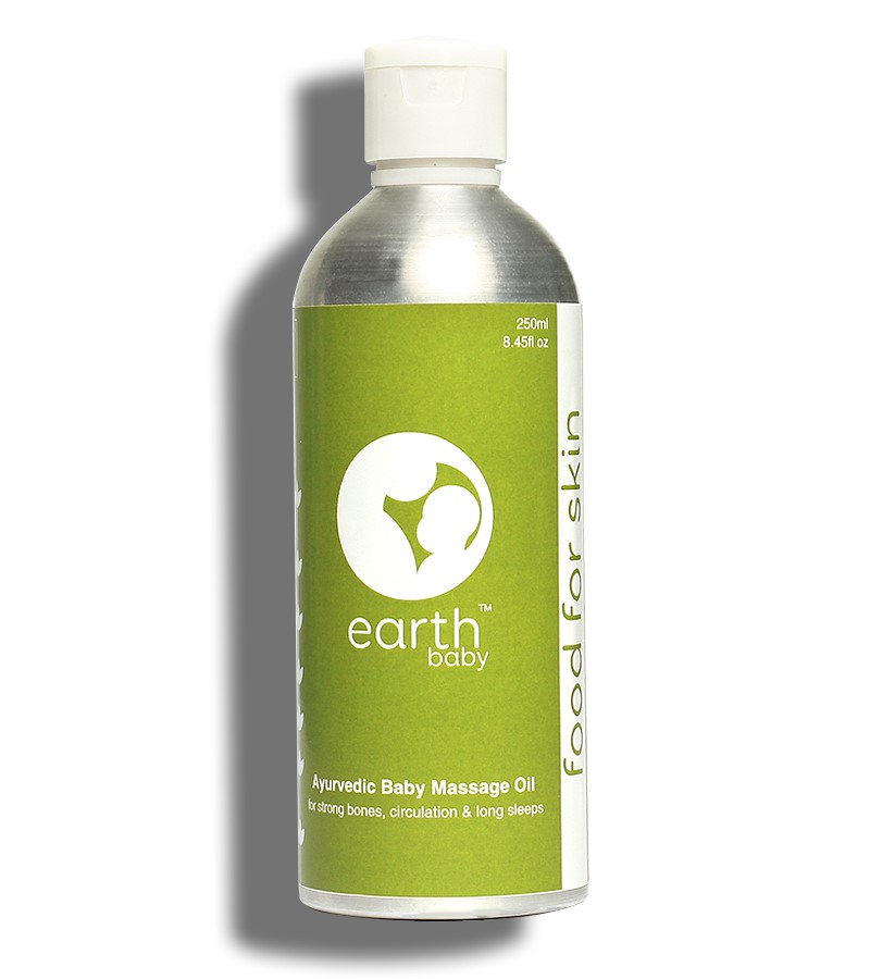 earthBaby + oils & creams + 100% Natural origin Ayurvedic Massage Oil for Babies + 250ml + buy